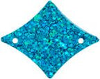 Sequins Hologram 29x36mm With Hole Diamond AQUA
