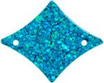 Sequins Hologram 29x36mm With Hole Diamond AQUA