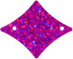 Sequins Hologram 29x36mm With Hole Diamond FUCHSIA