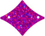 Sequins Hologram 29x36mm With Hole Diamond FUCHSIA