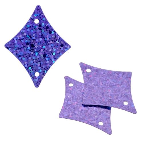 Sequins Hologram 29x36mm With Hole Diamond LILAC