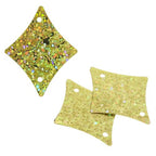 Sequins Hologram 29x36mm With Hole Diamond YELLOW