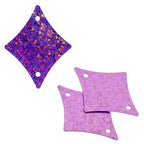 Sequins Hologram 29x36mm With Hole Diamond PINK