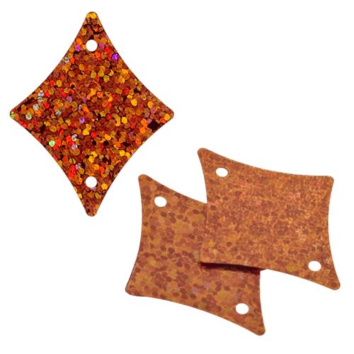 Sequins Hologram 29x36mm With Hole Diamond ORANGE