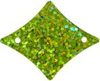 Sequins Hologram 29x36mm With Hole Diamond LIME GREEN