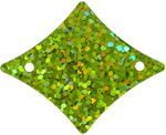 Sequins Hologram 29x36mm With Hole Diamond LIME GREEN