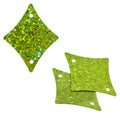 Sequins Hologram 29x36mm With Hole Diamond LIME GREEN