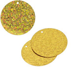 Sequins Hologram 30mm 1mm Hole Round MARIGOLD