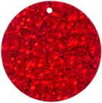 Sequins Hologram 30mm 1mm Hole Round RED