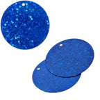 Sequins Hologram 30mm 1mm Hole Round ROYAL BLUE