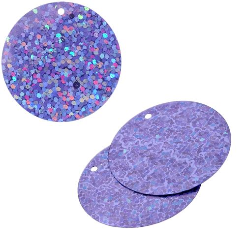 Sequins Hologram 30mm 1mm Hole Round LILAC