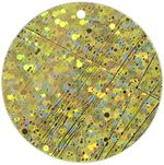 Sequins Hologram 30mm 1mm Hole Round YELLOW