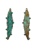 57mm Leafe Charm Antique Brass