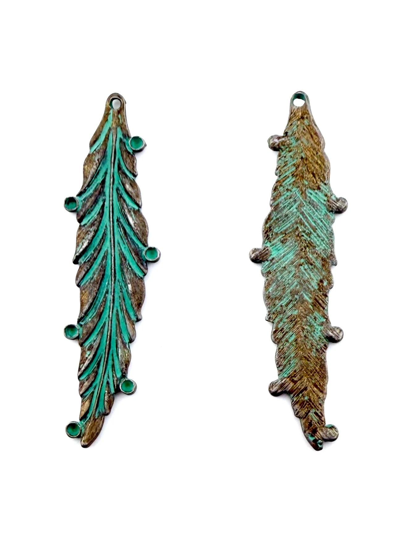 57mm Leafe Charm Antique Brass