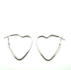 Heart Frame Hoop Earing Pair