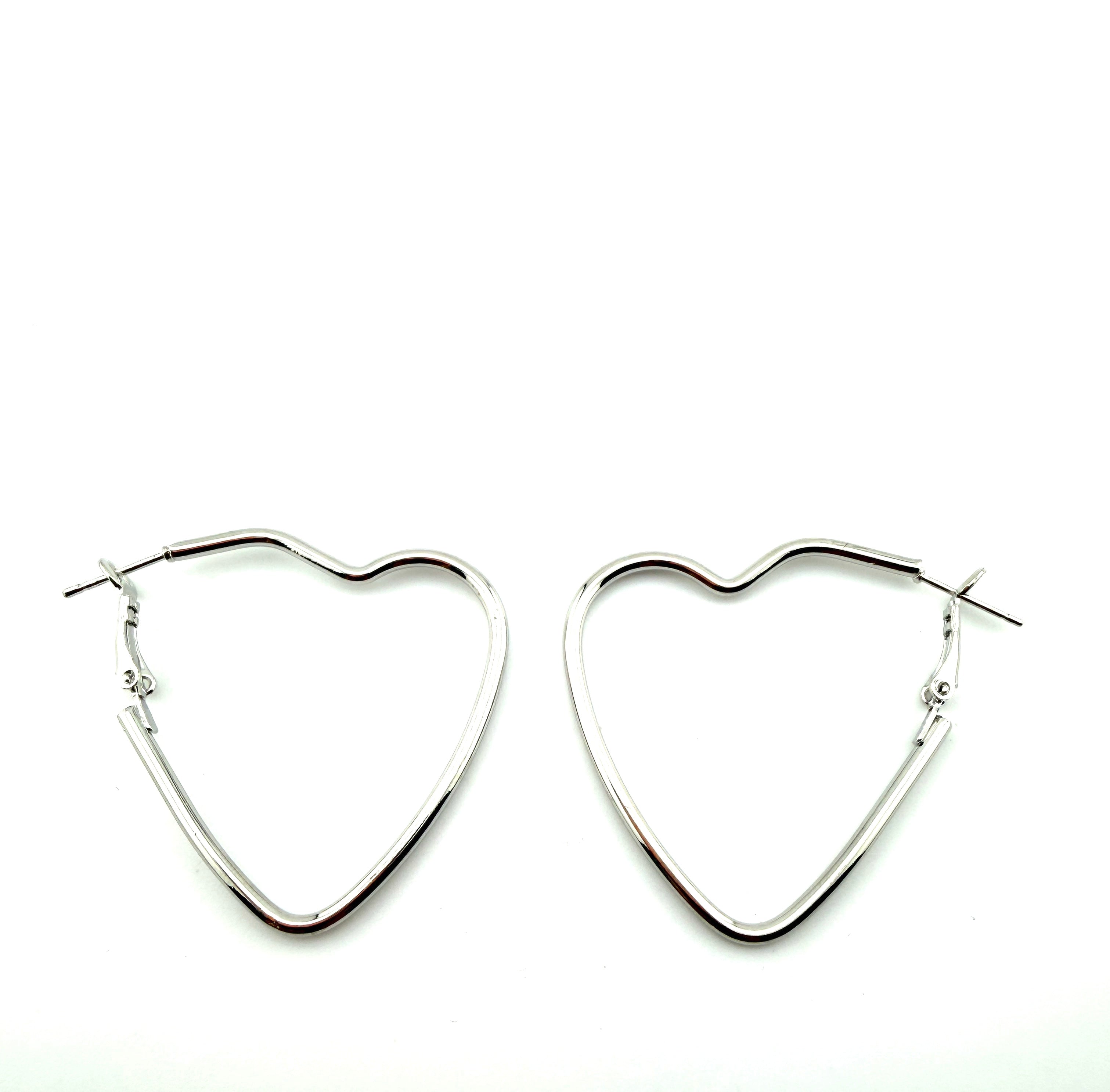 Heart Frame Hoop Earing Pair