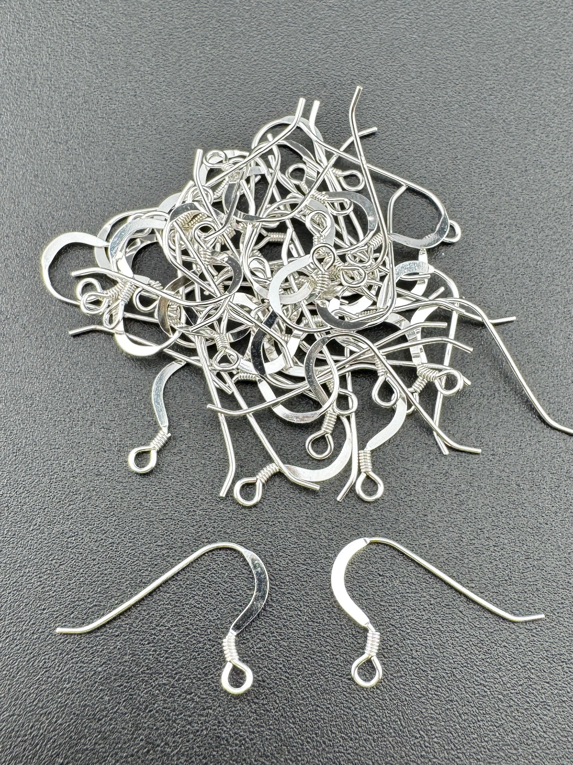 925 Sterling Silver Fish Hook Earring Findings 5 pairs