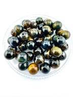 Blue Yellow Tigers Eye Beads Available in 6mm, 8mm, 10mm, 12mm, 14mm, 16mm Sizes