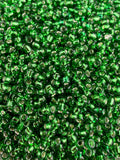 Mino Seed Beads 11/0 Green Silverlined
