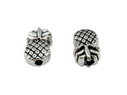 10x6mm Pinapple Spacer Rhodium