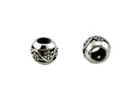 7mm Flower Spacer Bead Rhodium