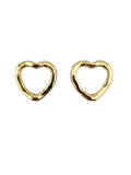 13x13.5mm Heart Frame Spacer Bead Light Gold