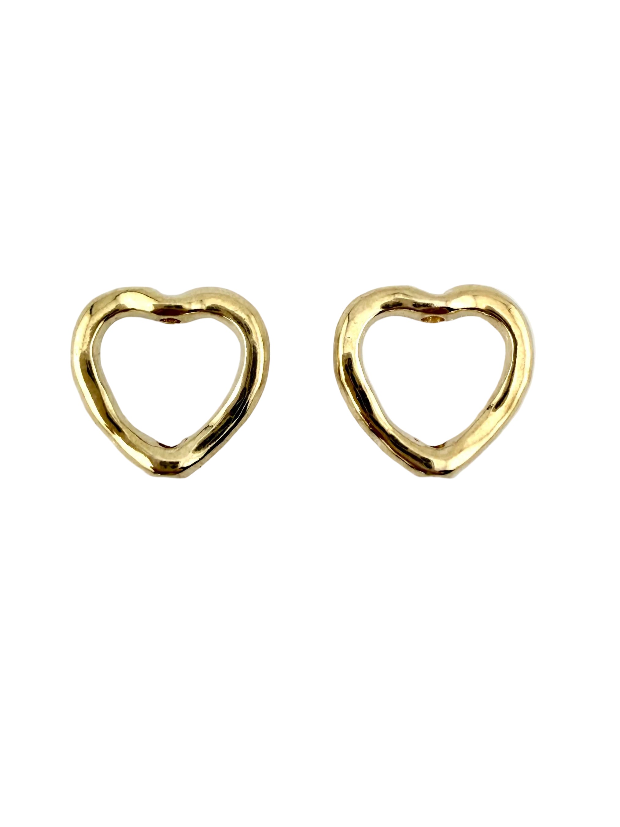 13x13.5mm Heart Frame Spacer Bead Light Gold
