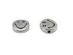 9x3mm Smiley Face Spacer Rhodium
