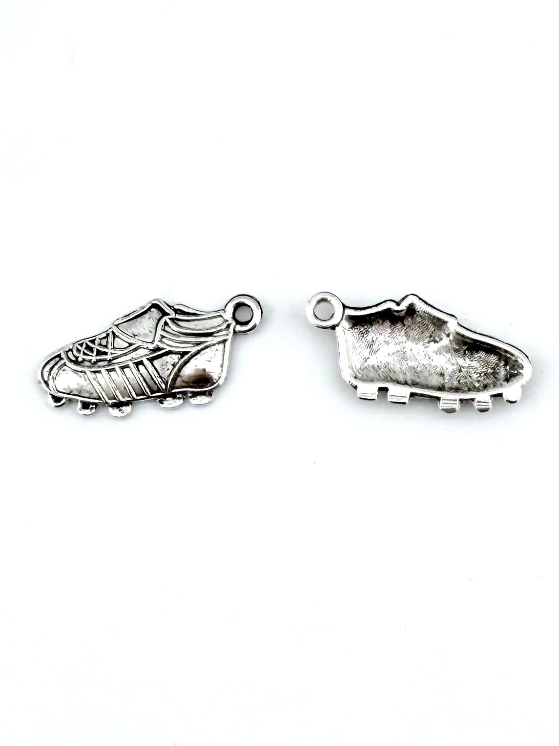 22.5mm Baseball Cleet Charm Rhodium