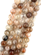 Mixed Rutile Quartz Beads Available in 5mm, 8mm Sizes