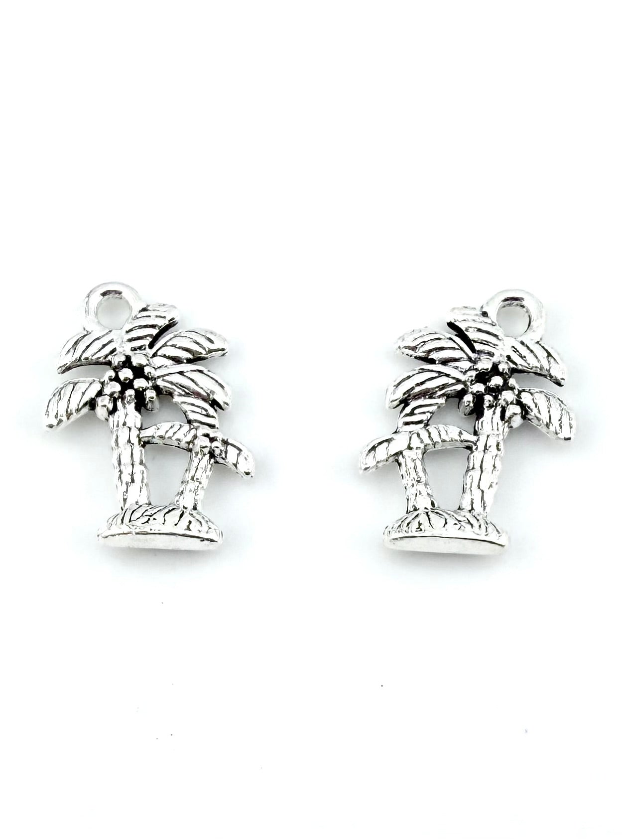 18mm Palm Trees Charm Rhodium