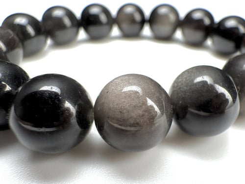 Silver Obsidian Beads Available in 6mm, 8mm, 10mm, 12mm, 14mm Sizes