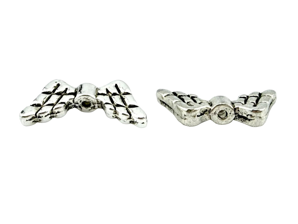 3x9mm Angel Wing Spacer Bead Rhodium