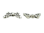 3x9mm Angel Wing Spacer Bead Rhodium