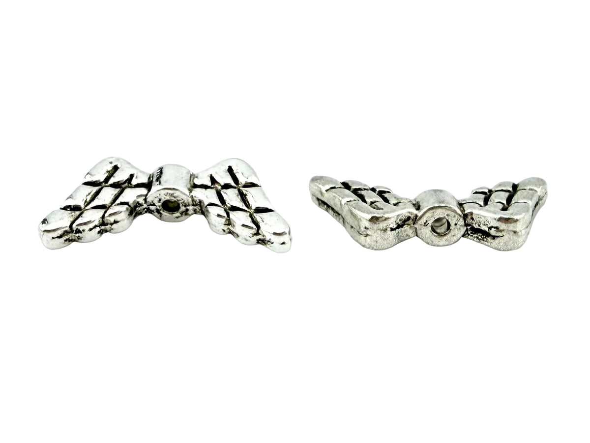 3x9mm Angel Wing Spacer Bead Rhodium