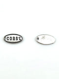 13mm Coast Tag Charm Rhodium