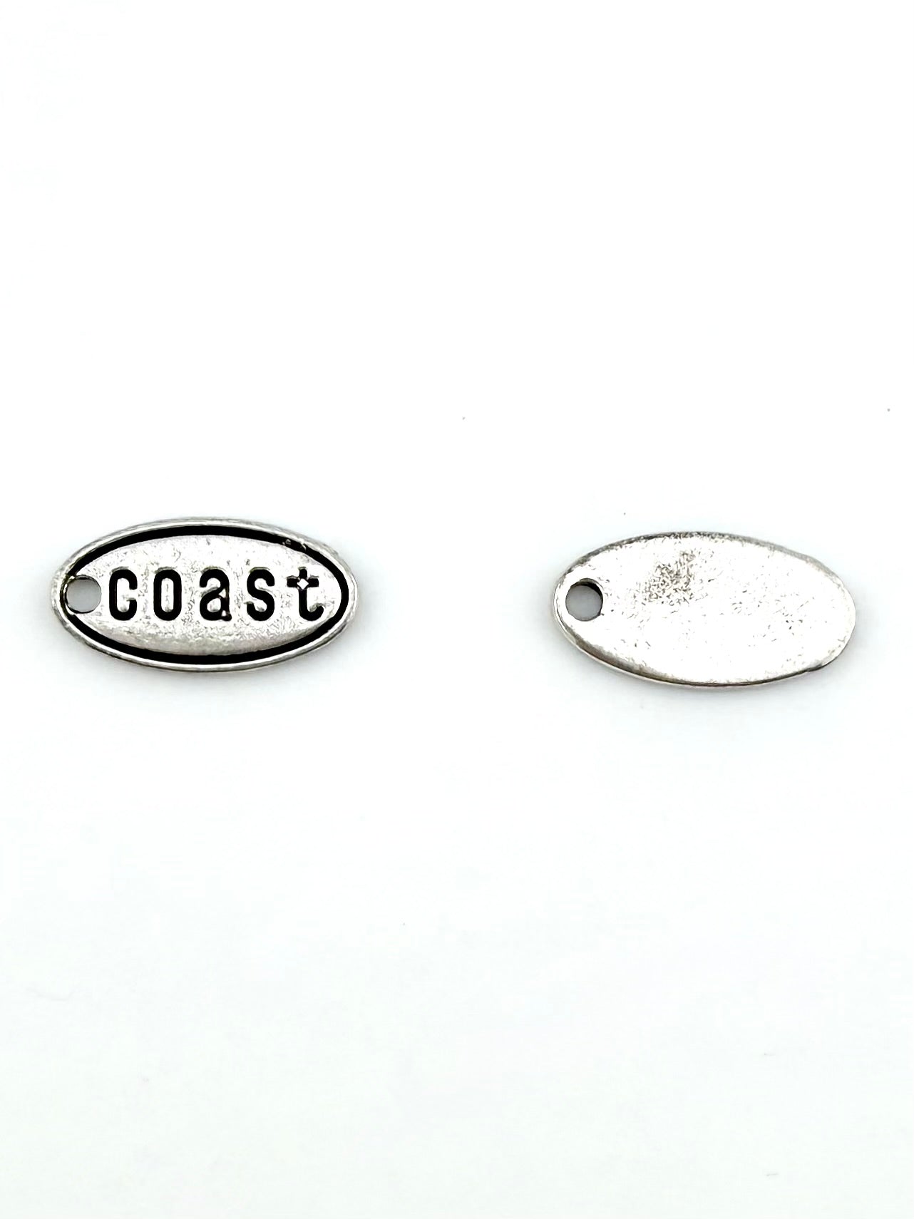 13mm Coast Tag Charm Rhodium