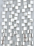 2x5mm Hematite 2 Hole Full Tila Silver
