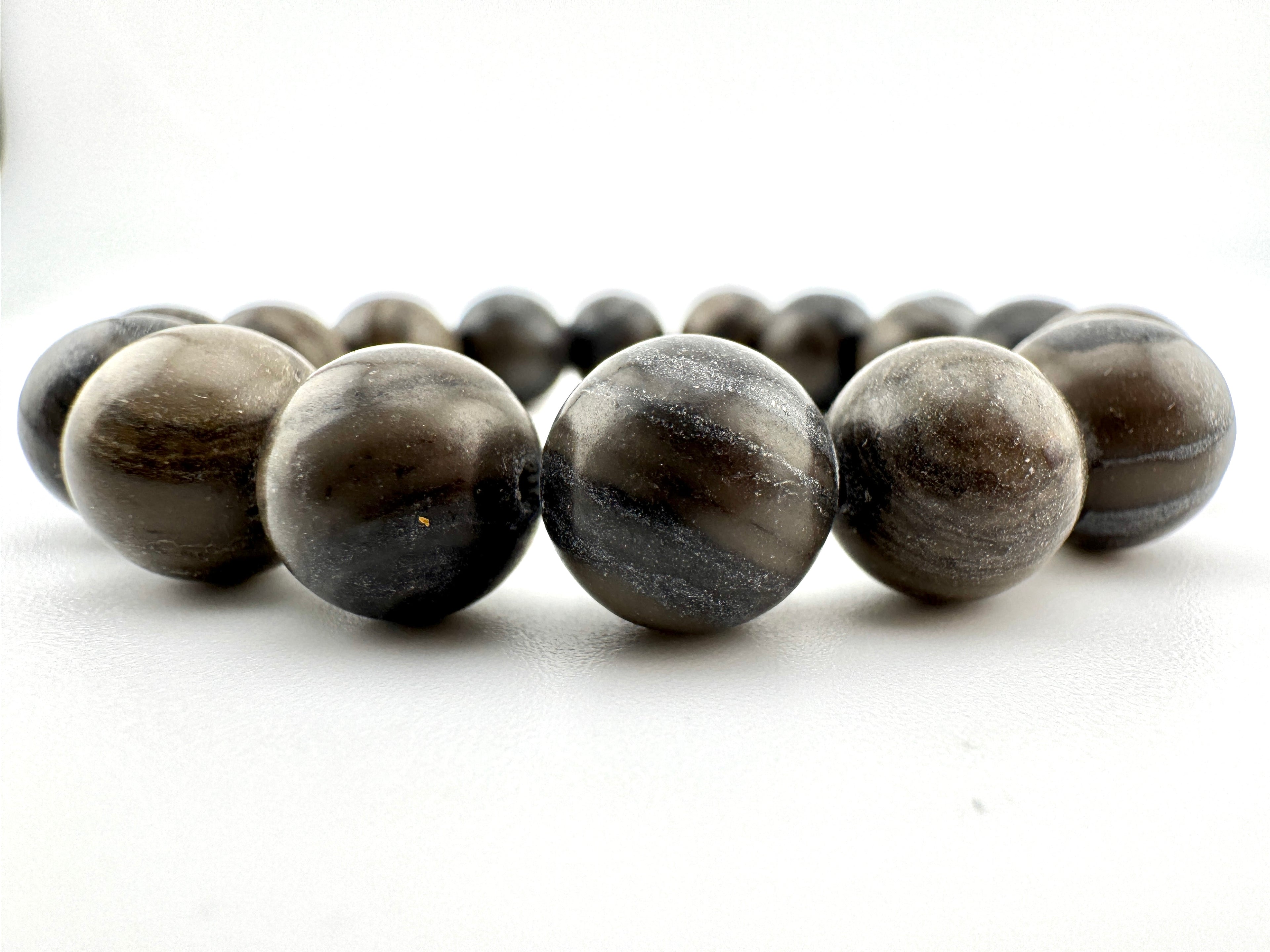 Grey Petrified Wood Beads Available in 6mm, 8mm, 10mm Sizes