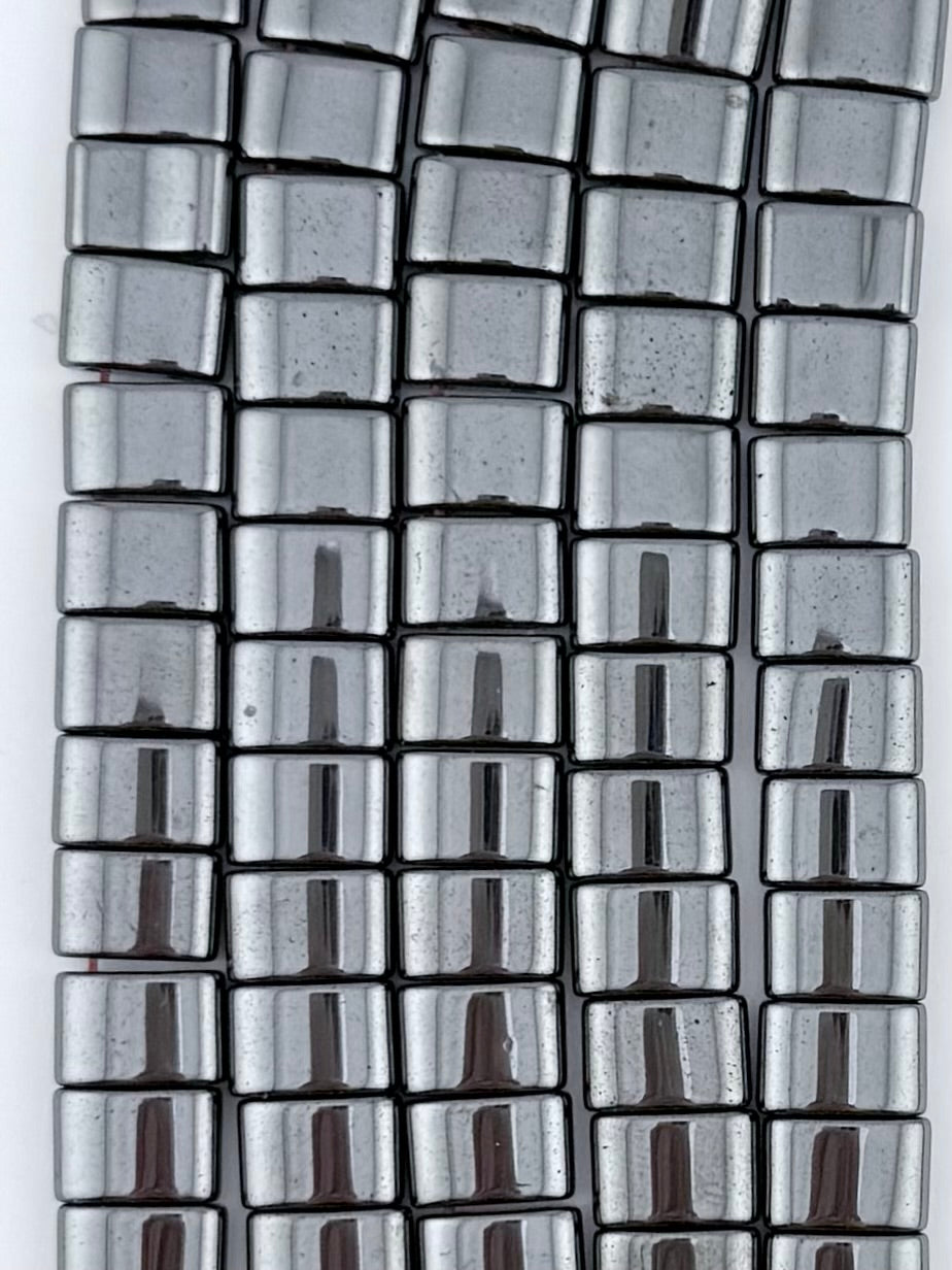 3.5x6x10mm Hematite 2 Hole Full Tila