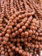 3mm Faceted Gold Stone Beads