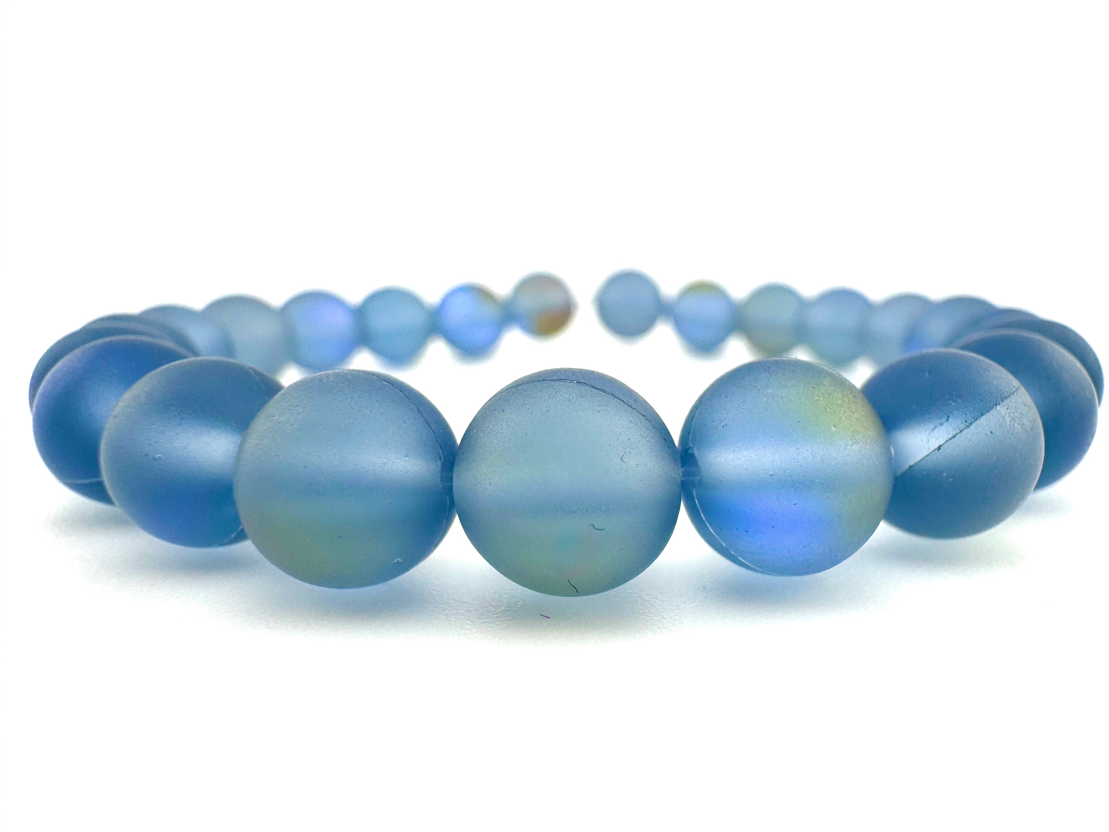 Black Matte Moon Light Qz Beads Available in 6mm, 8mm Sizes
