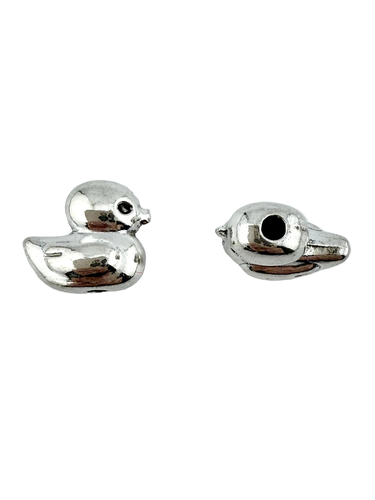 9x10mm Duckie Spacer Bead Rhodium