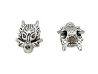 13x17mm Dragon Head Bead Rhodium