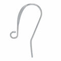 925 Sterling Silver flat long shepherd hook Ear wire, 25x13mm / Pair