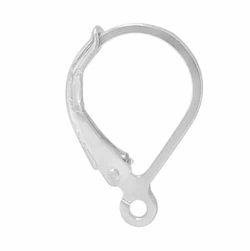 925 Sterling Silver Lever Back Earring Hook, 16x9mm / Pair