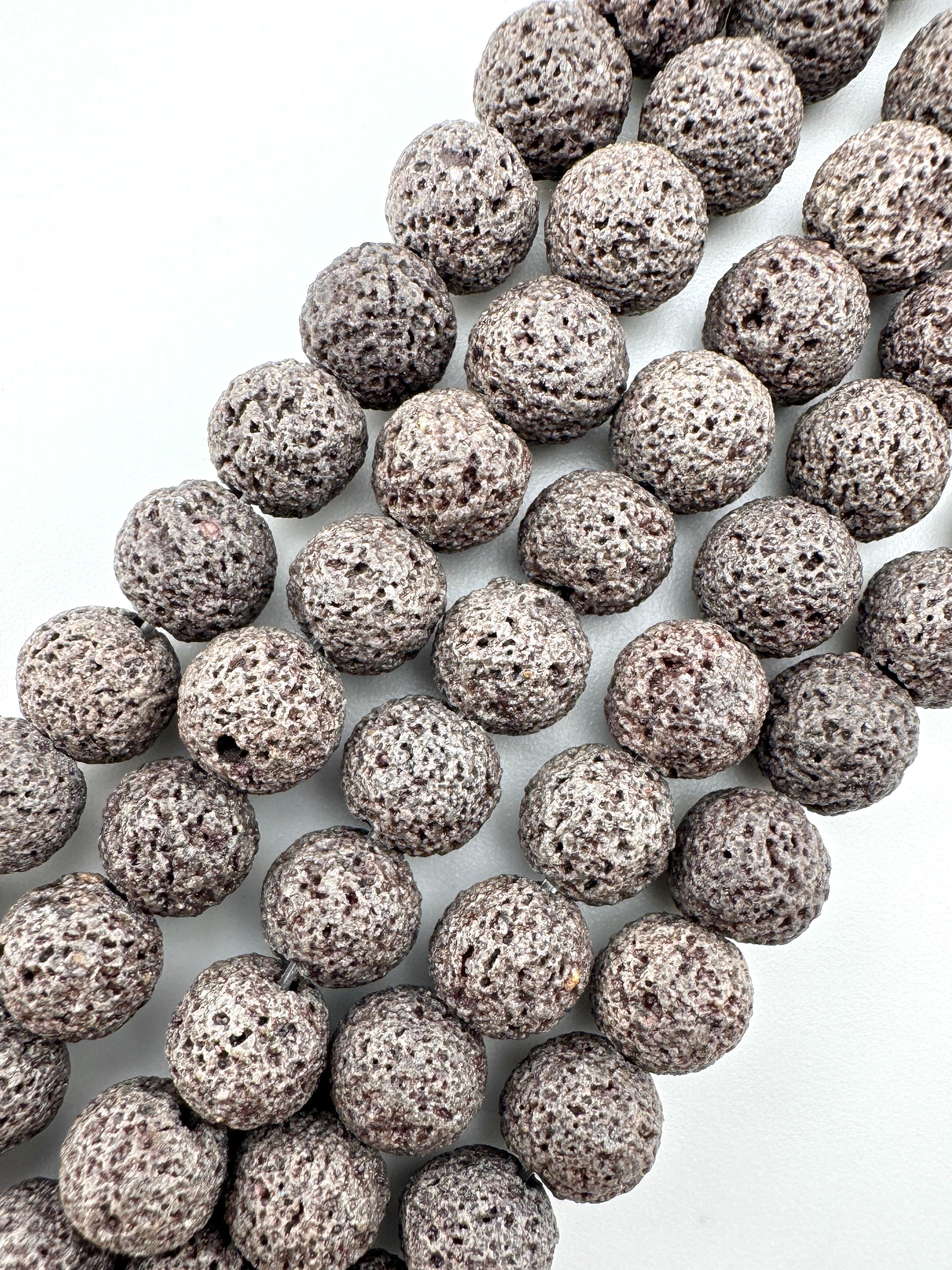 Dyed Lava Stone Grey Beads Available in 8mm Sizes