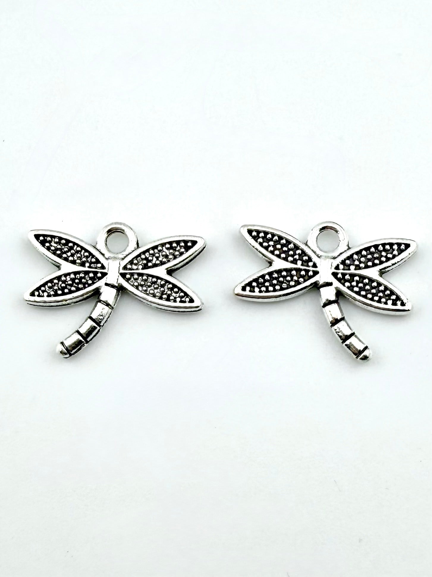 14.5mm Dragon Fly Rhodium Charm