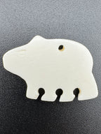 23mm Bone Bear Pendant – Hand Carved Bone, Tribal & Indigenous Style