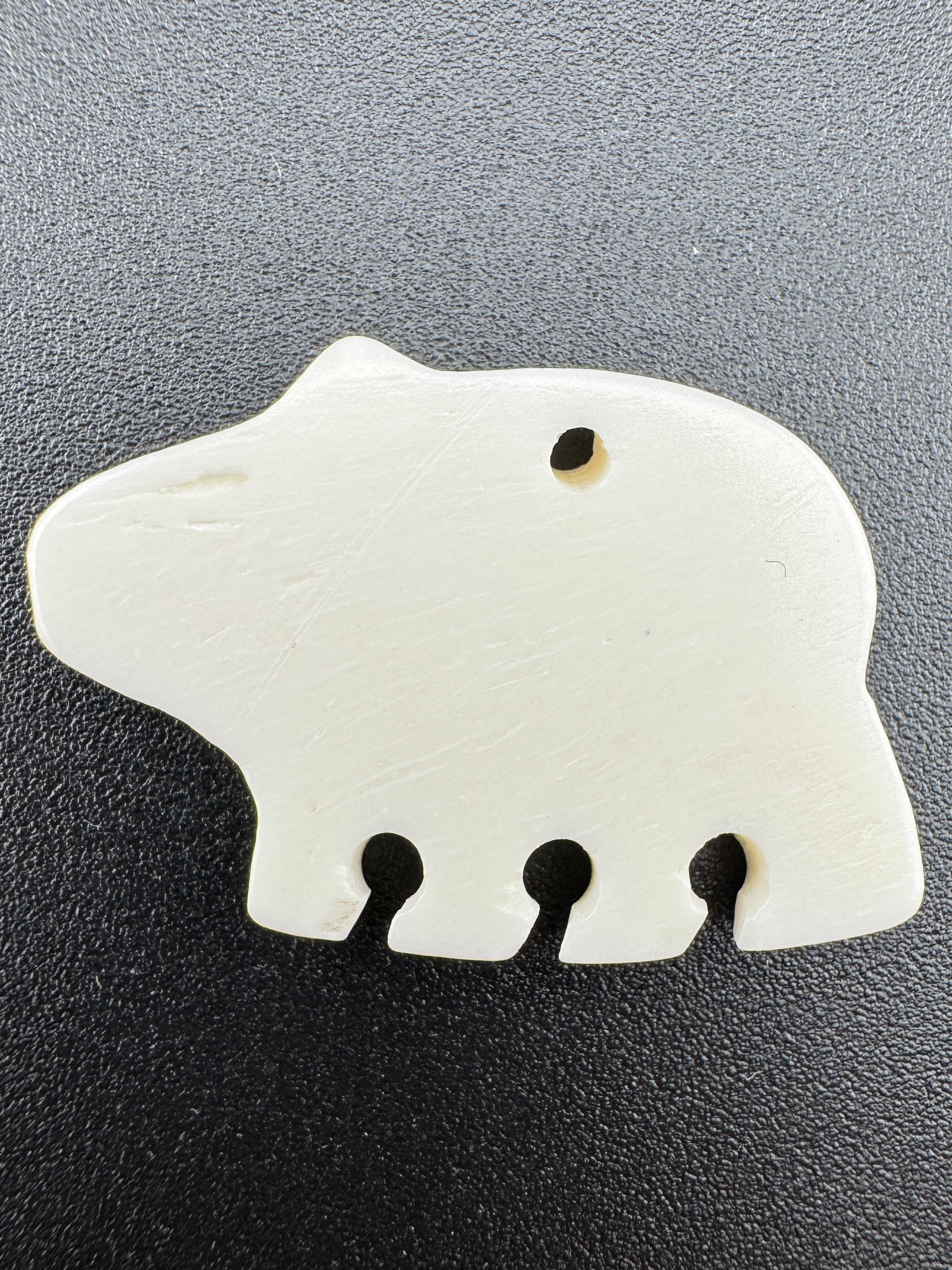 23mm Bone Bear Pendant – Hand Carved Bone, Tribal & Indigenous Style